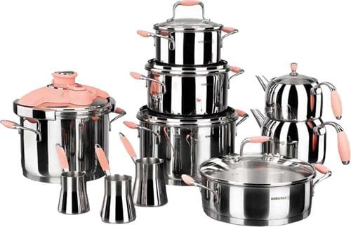 Korkmaz Flora Pembe 17 Parça Hiper Set
