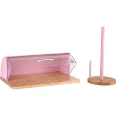 Falez Ekmeklik Kağıt Havluluk İkili Set Pembe