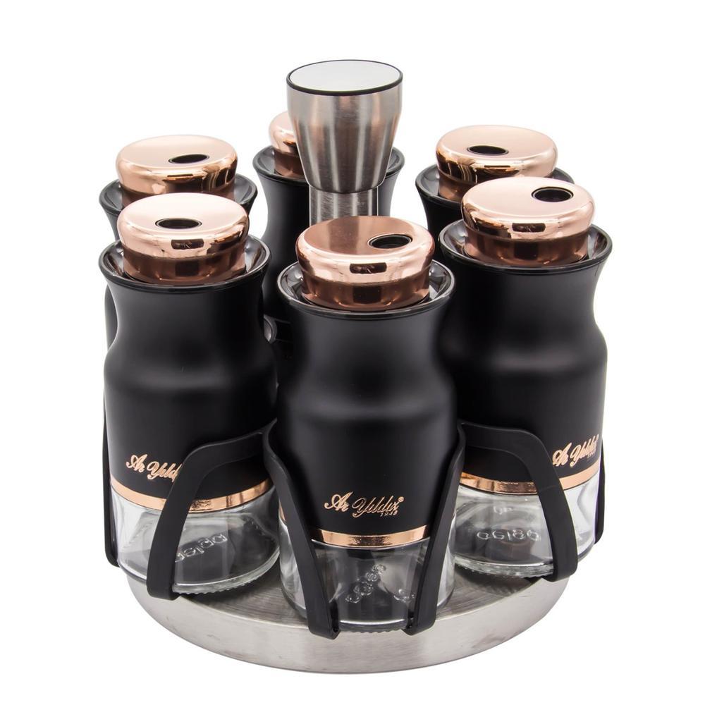 Aryıldız Black Line Bronz Baharat Seti
