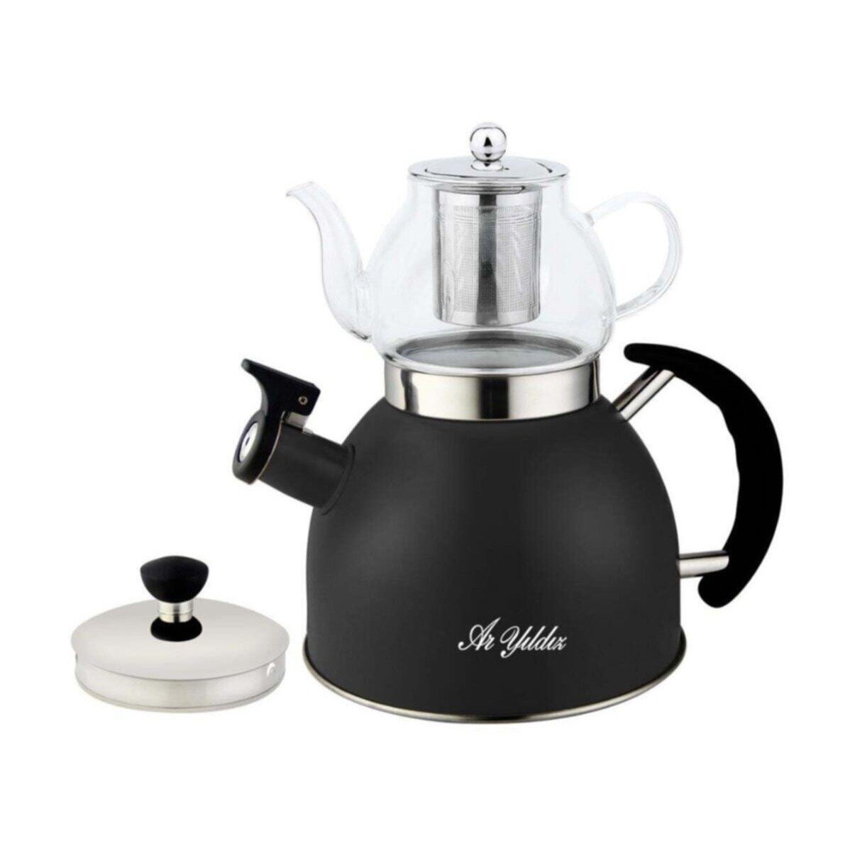 Aryıldız Black Line Kettle Mania Çaydanlık Siyah