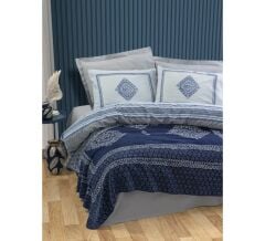 Cotton Box Çift Kişilik Battaniyeli Nevresim Takımı Hardy Gri