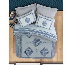 Cotton Box Çift Kişilik Battaniyeli Nevresim Takımı Hardy Gri