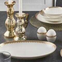 Güral Porselen Camelia 54 Parça 12 Kişilik Yemek Takımı - 6419 Gold