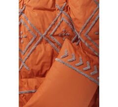 Cotton Box Puff Nakışlı Çift Kişilik Nevresim Takımı Liya Kiremit-Bej