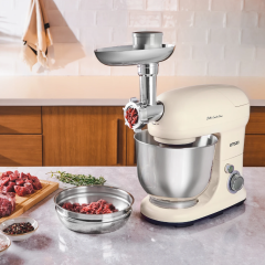 Emsan Bella Gusto Maxi Krem Stand Mikser Mutfak Şefi 1300W 5 Lt (Kıyma Çekme /Sucuk-Sosis/İçli Köfte Aparatlı/Smooth Hazneli)