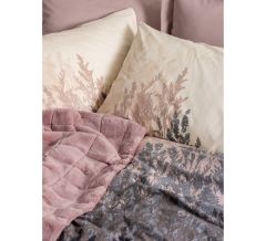 Cotton Box Çift Kişilik Trim Battaniyeli Nevresim Takımı Smooth Pudra
