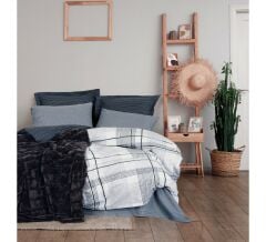 Cotton Box Trim Battaniyeli Nevresim Takımı Smooth Siyah