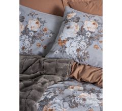 Cotton Box Çift Kişilik Trim Battaniyeli Nevresim Takımı Smooth Antrasit
