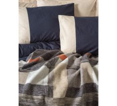 Cotton Box Comfy Pamuk Battaniyeli Çift Kişilik Nevresim Takımı Clement Lacivert