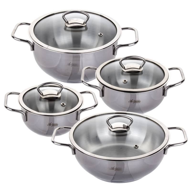 Aryıldız Nova Çelik Tencere Set 8 Parça